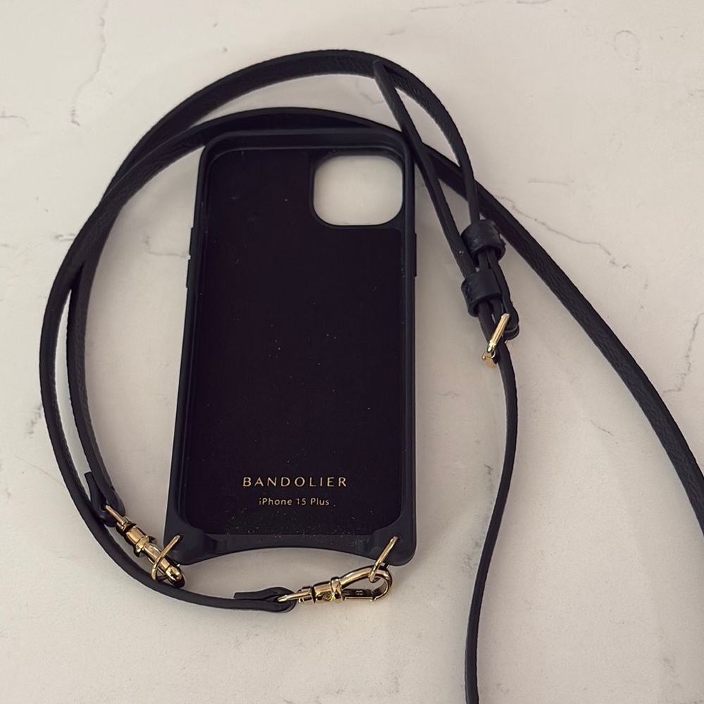 Bandolier Leather Phone Case with Crossbody Strap LIKE NEW FOR IPHONE 15 PLUS